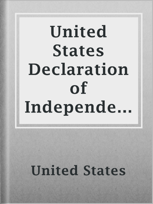 Title details for United States Declaration of Independence by United States - Available
